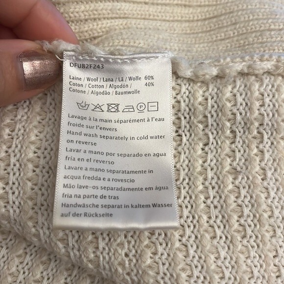 GERARD DAREL Paris Luby Texture Knit Wool Sweater In Ecru L - Picture 5 of 8